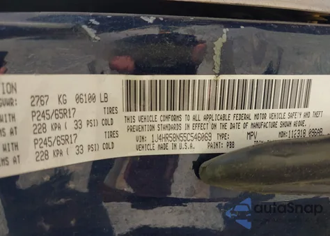 2005 Jeep Grand Cherokee Limited z USA, uszkodzony, nr VIN 1J4HR58N55C546069